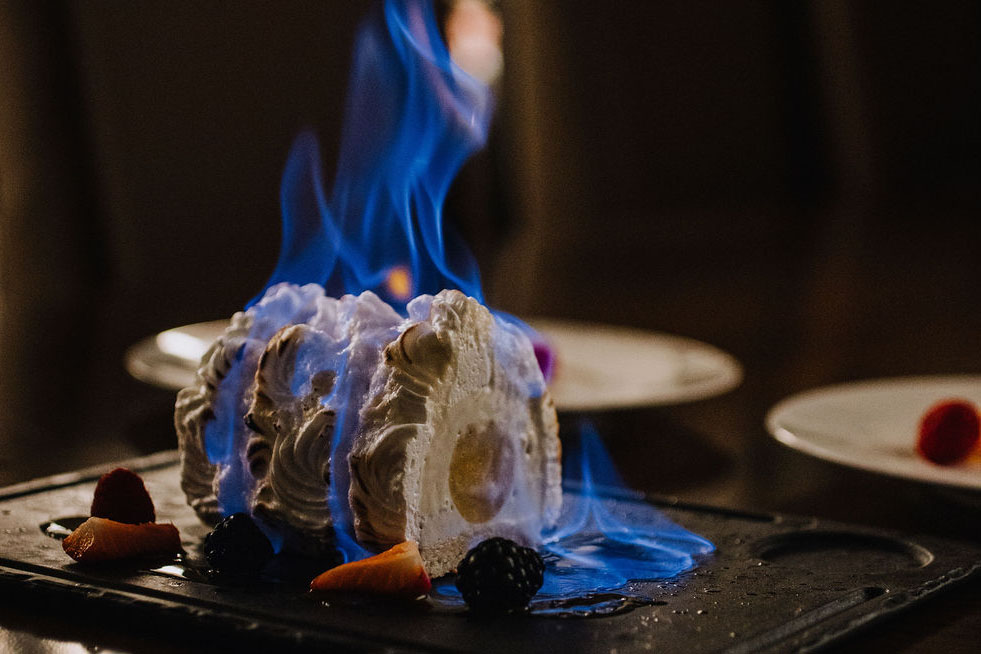 Baked Alaska at William B's Steakhouse