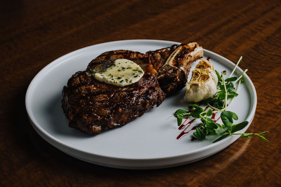 Prime Bone-in Ribeye at William B's Steakhouse