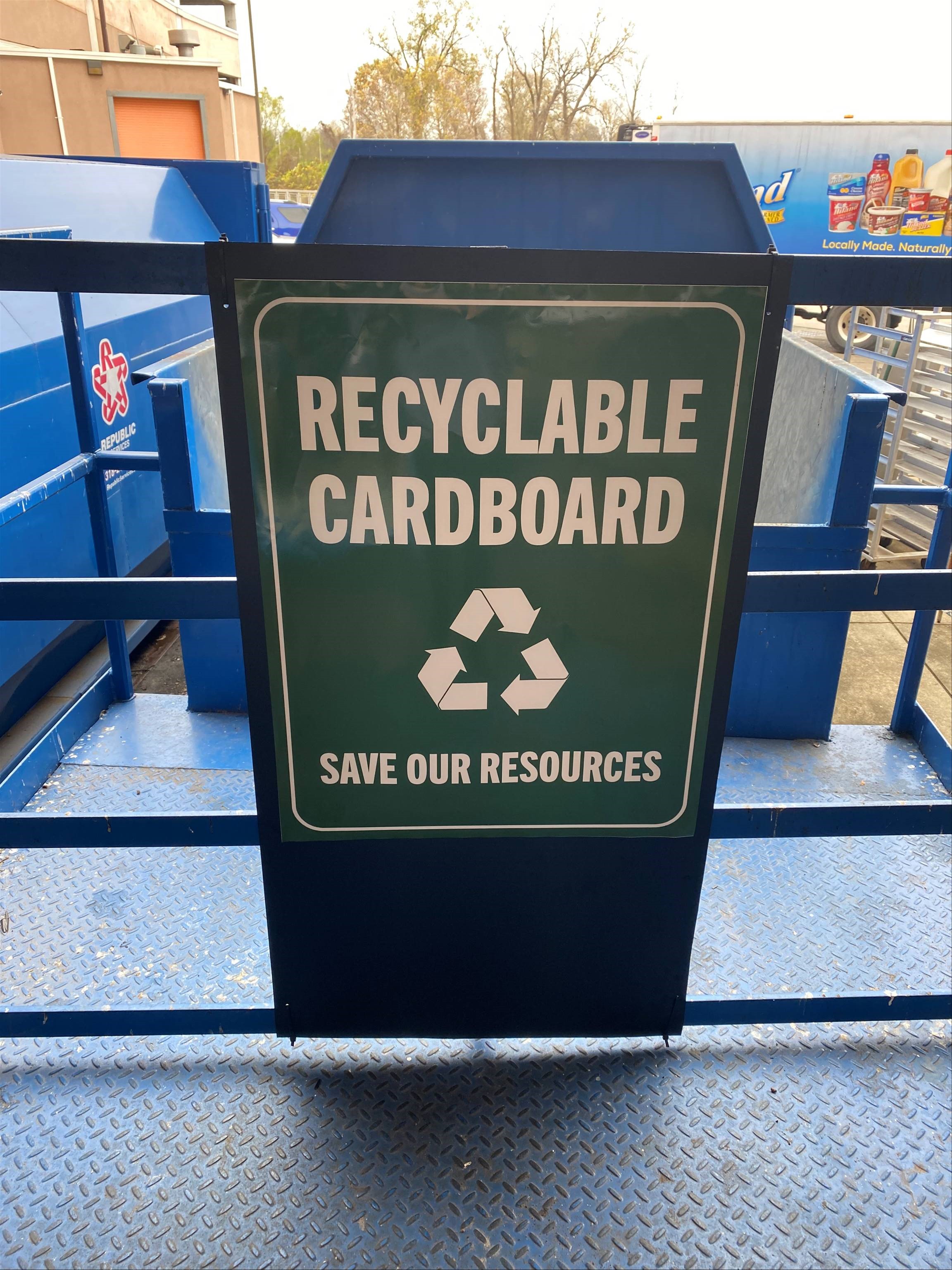 Sam's Town Shreveport's cardboard recycling bins
