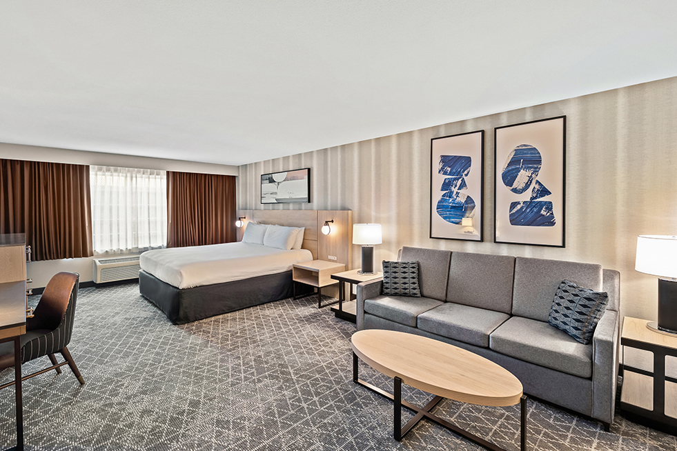 king studio with sofa bed at king two room suite at diamond jo casino & hotel