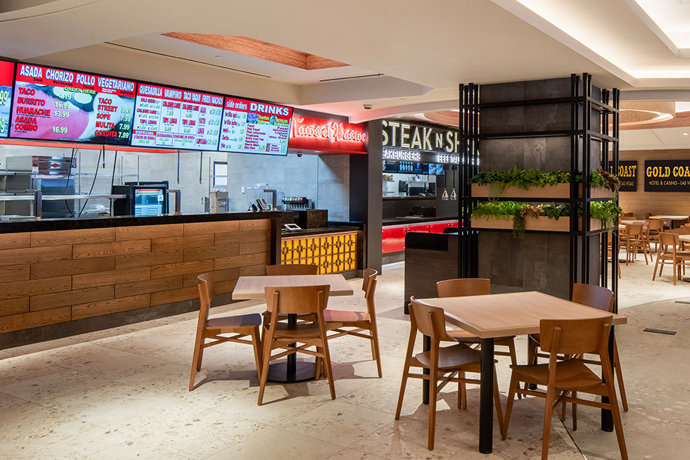 tacos el pastor dining area with tables