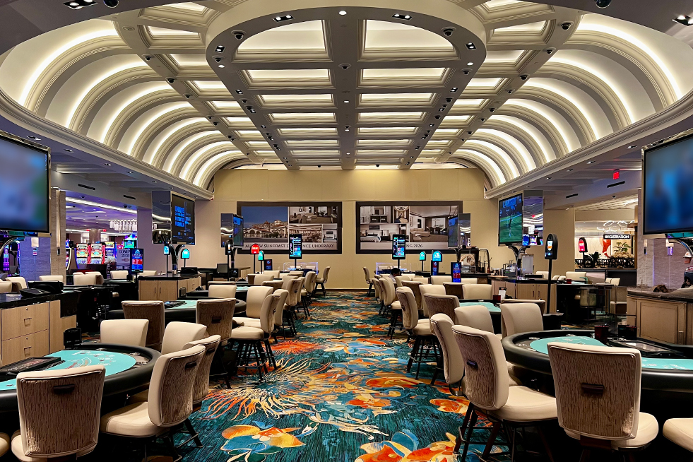 group of people playing craps in a casino