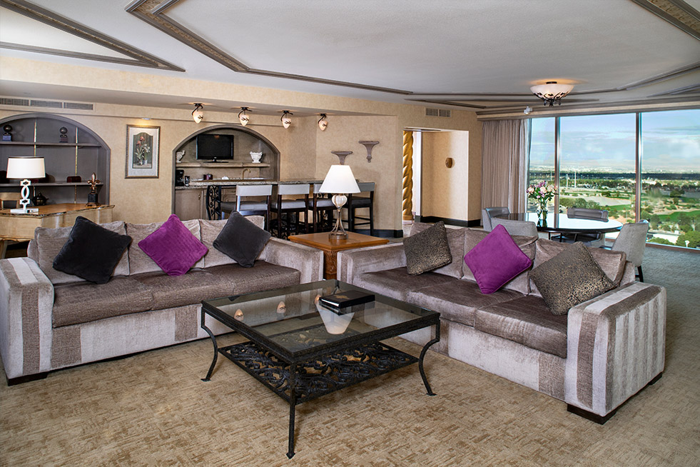 Presidential Suite Living Room at Suncoast