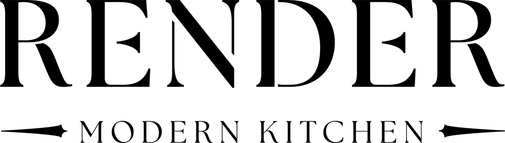 render modern kitchen black logo