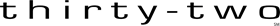 thirty-two logo