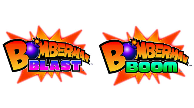 bomberman blast and bomberman boom game logos